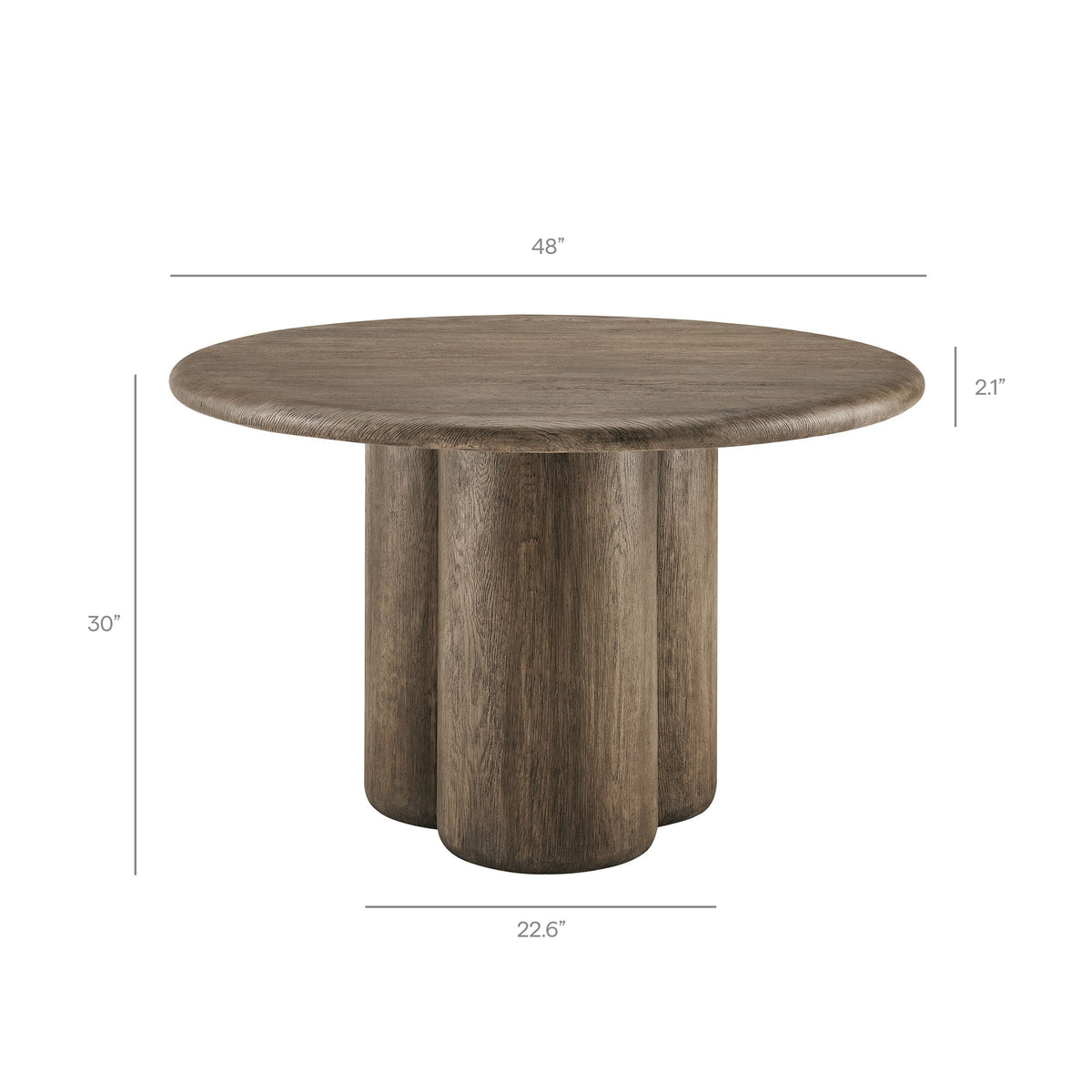 Tori 48 Inch Round Indoor and Outdoor Patio Dining Table by Modway, photo 21 of 27