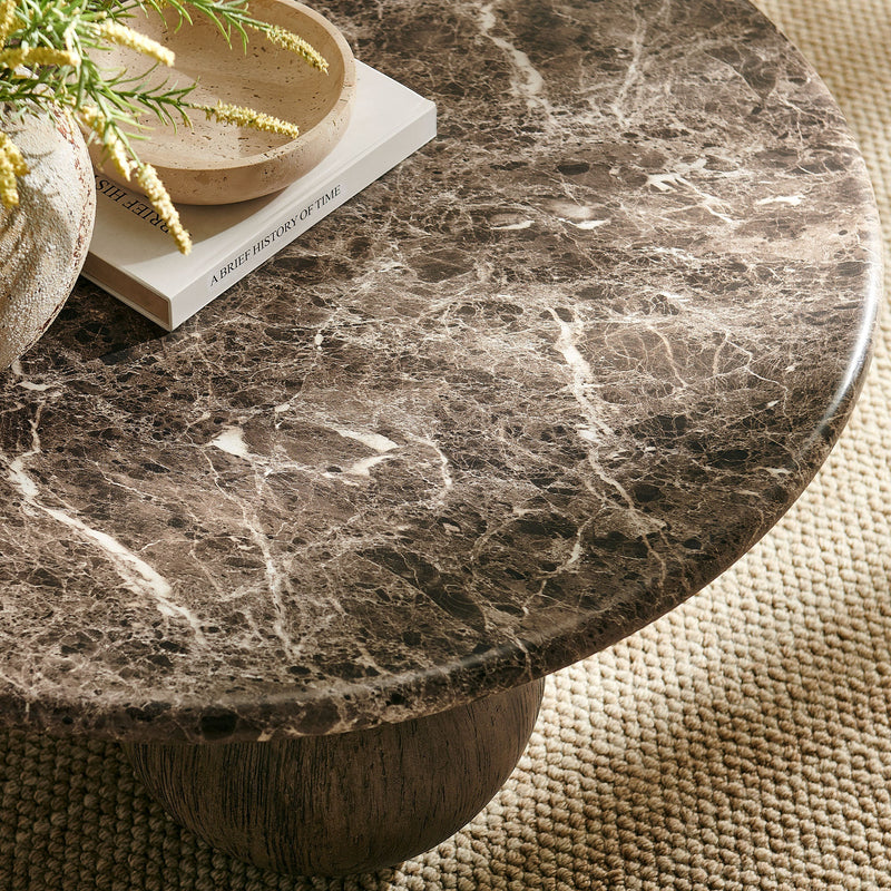 Pietra Indoor Outdoor Patio Round Coffee Table by Modway, photo 11 of 11