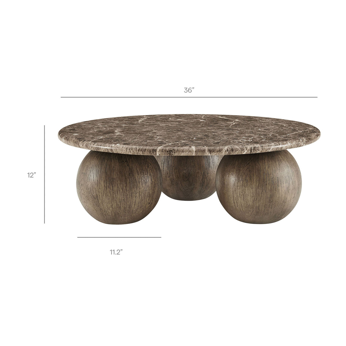 Pietra Indoor Outdoor Patio Round Coffee Table by Modway, photo 3 of 11