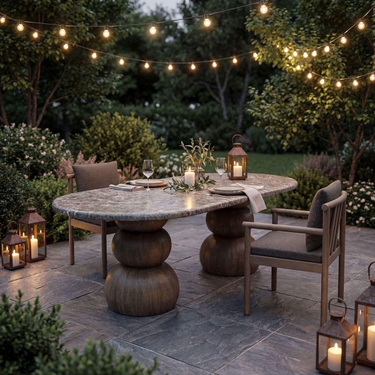 Pietra Indoor Outdoor Patio Oval Dining Table by Modway, photo 9 of 12