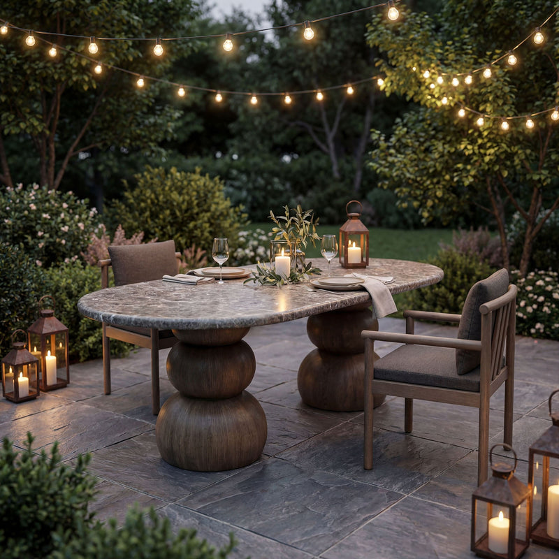 Pietra Indoor Outdoor Patio Oval Dining Table by Modway, photo 9 of 12