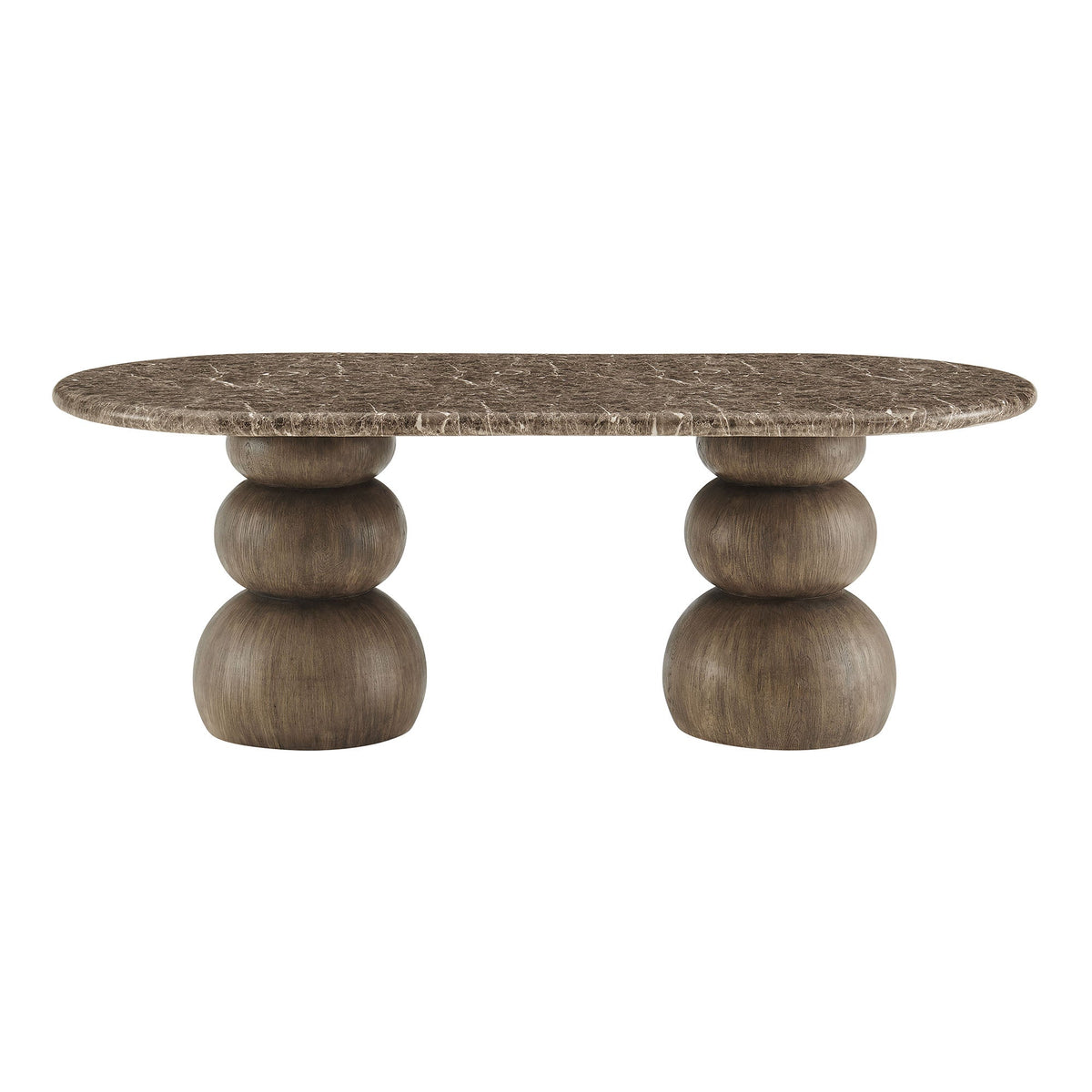 Pietra Indoor Outdoor Patio Oval Dining Table by Modway, photo 4 of 12