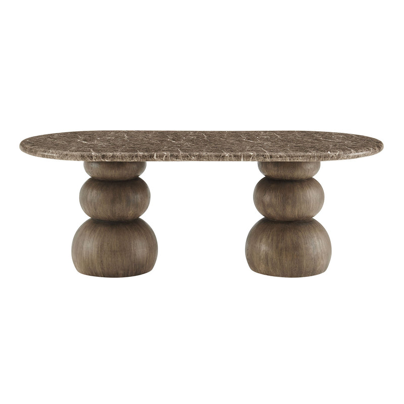 Pietra Indoor Outdoor Patio Oval Dining Table by Modway, photo 4 of 12