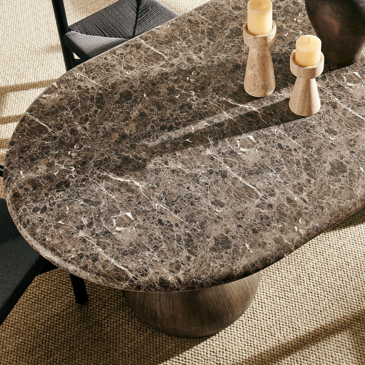 Pietra Indoor Outdoor Patio Oval Dining Table by Modway, photo 12 of 12