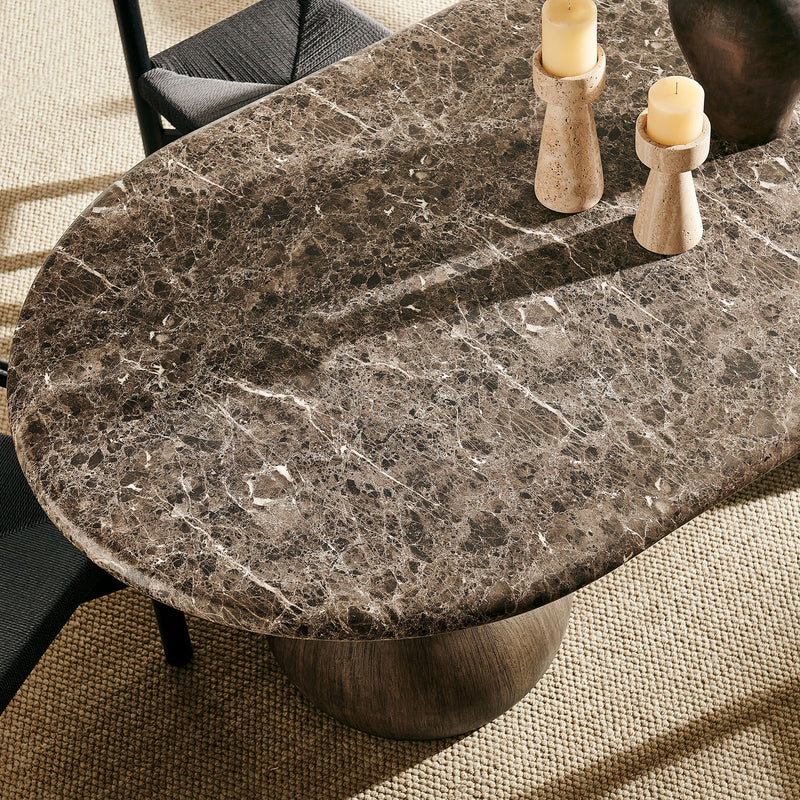 Pietra Indoor Outdoor Patio Oval Dining Table by Modway, photo 12 of 12