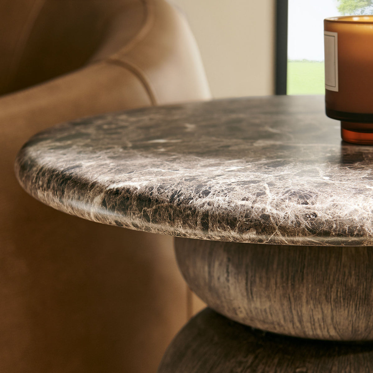 Pietra Indoor Outdoor Patio Round Side Table by Modway, photo 11 of 11