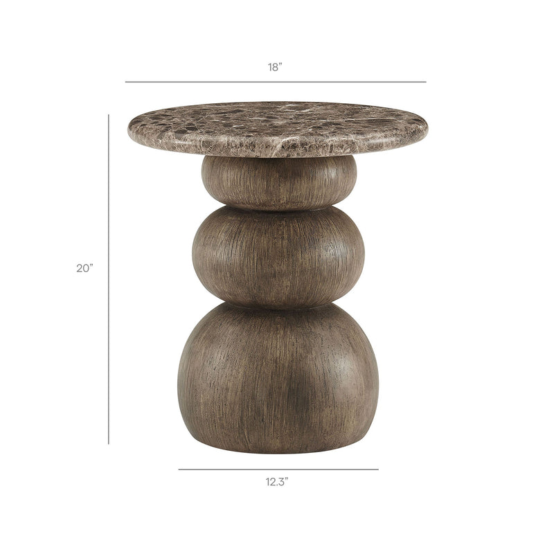 Pietra Indoor Outdoor Patio Round Side Table by Modway, photo 3 of 11