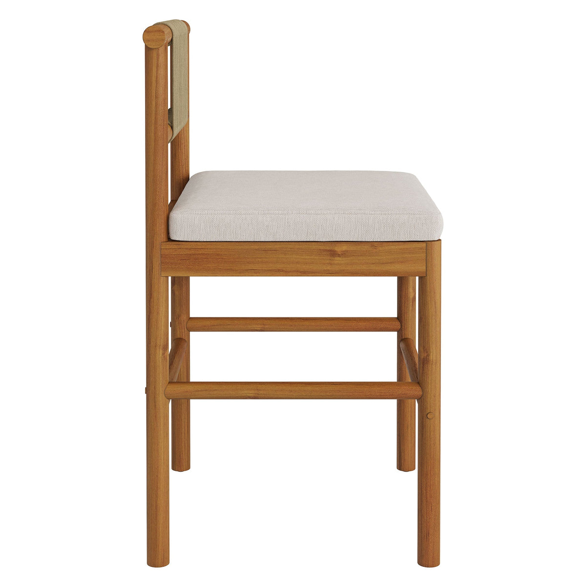 Eleni Outdoor Patio Teak Wood Counter Stools Set of 2 by Modway, photo 5 of 30
