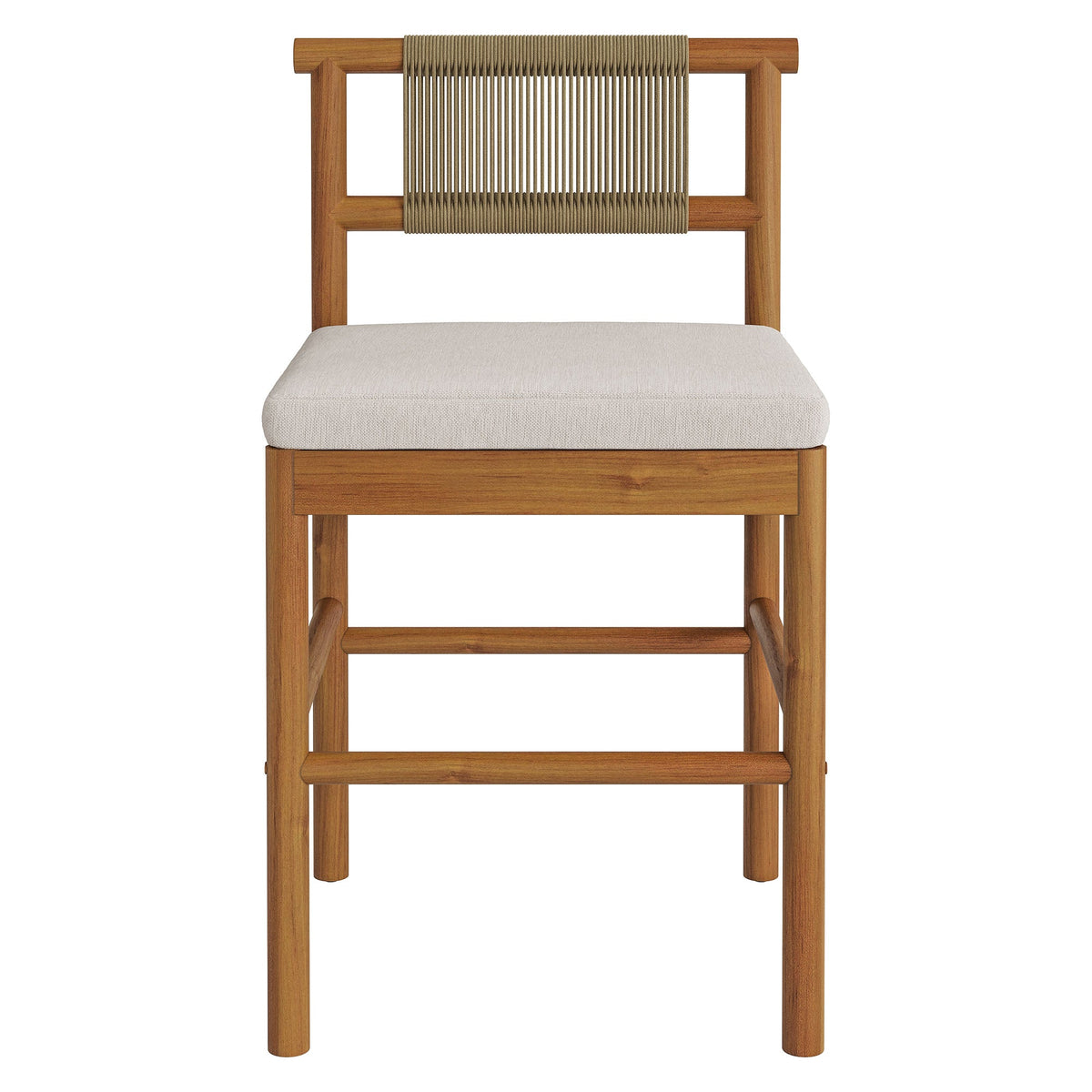 Eleni Outdoor Patio Teak Wood Counter Stools Set of 2 by Modway, photo 7 of 30