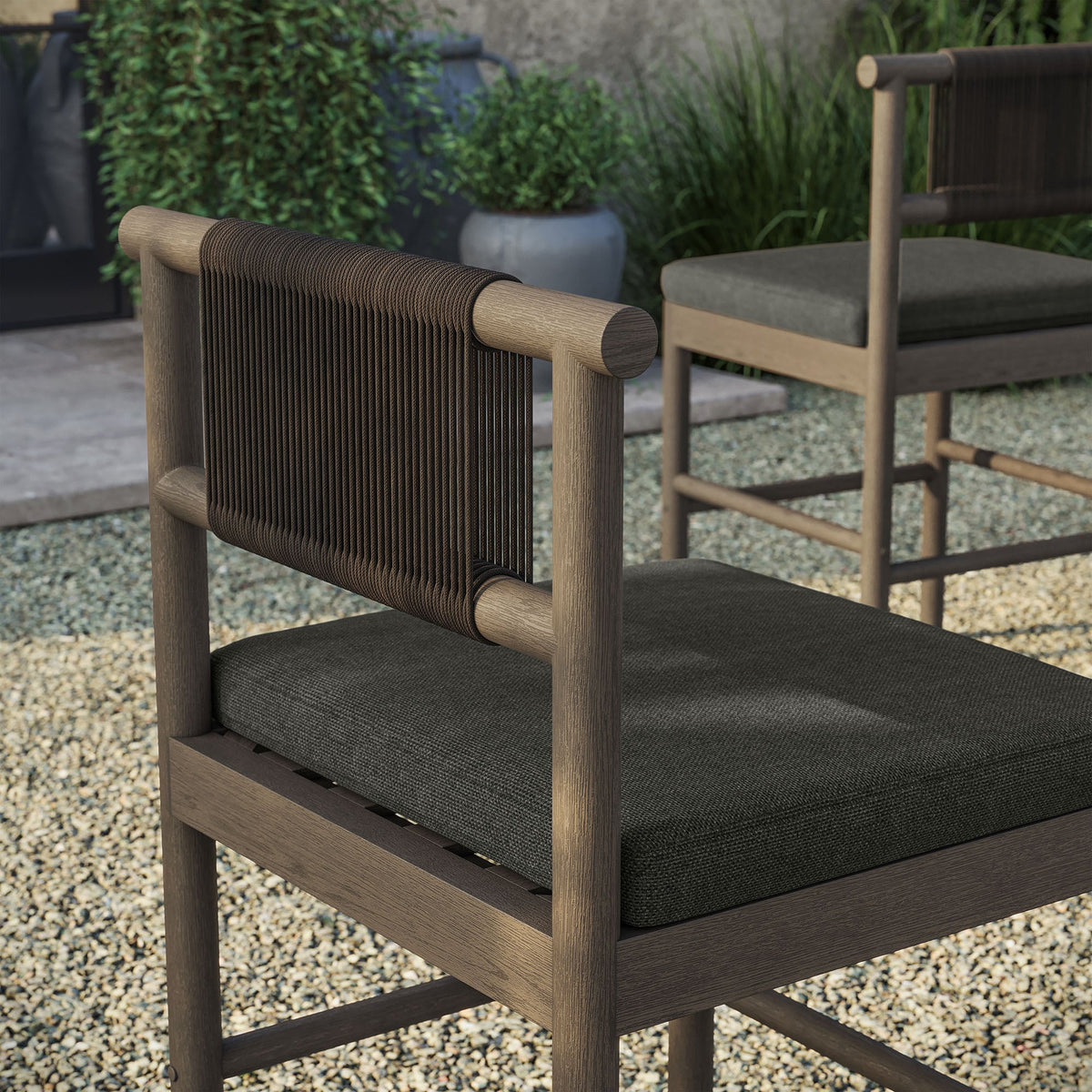 Eleni Outdoor Patio Teak Wood Counter Stools Set of 2 by Modway, photo 20 of 30