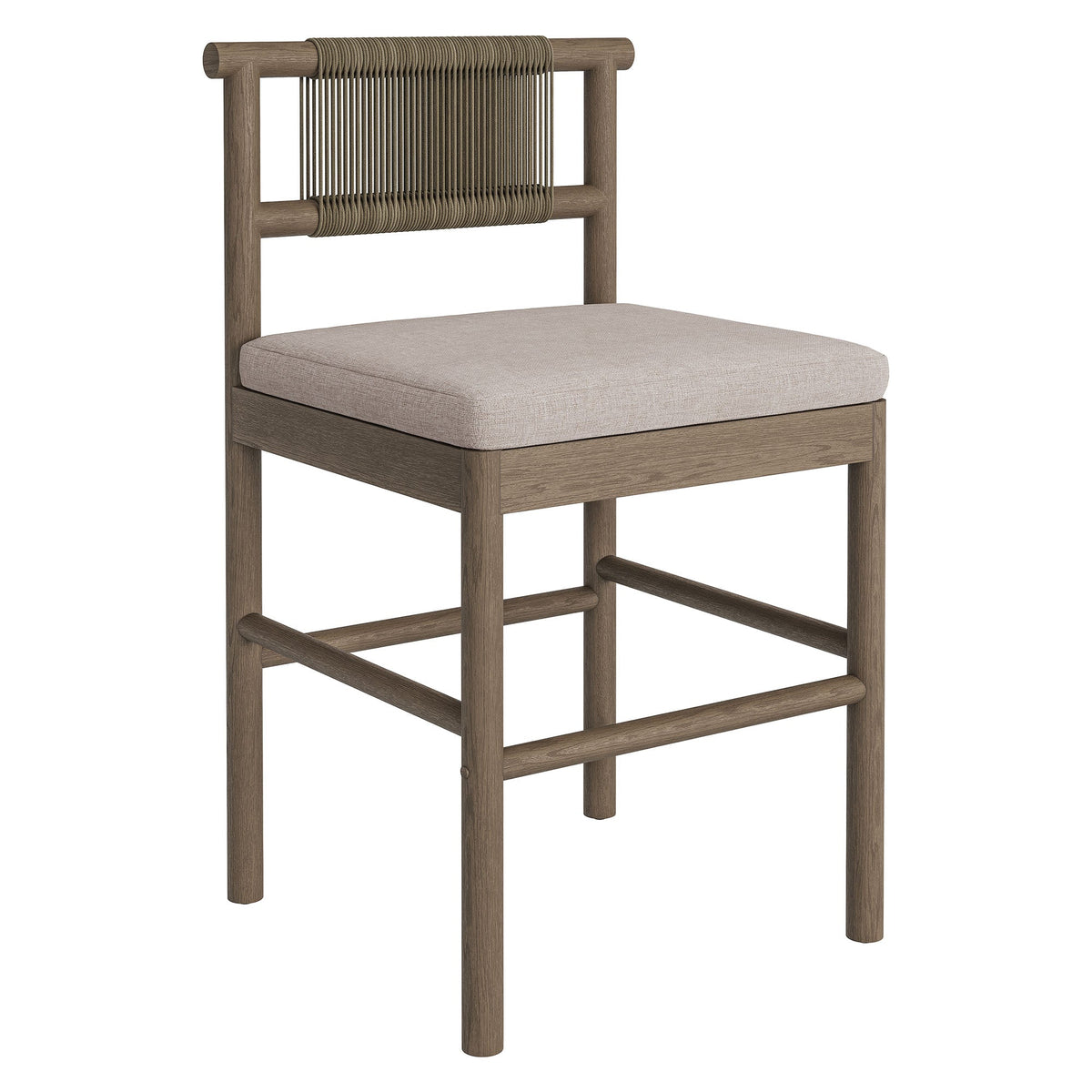 Eleni Outdoor Patio Teak Wood Counter Stools Set of 2 by Modway, photo 24 of 30