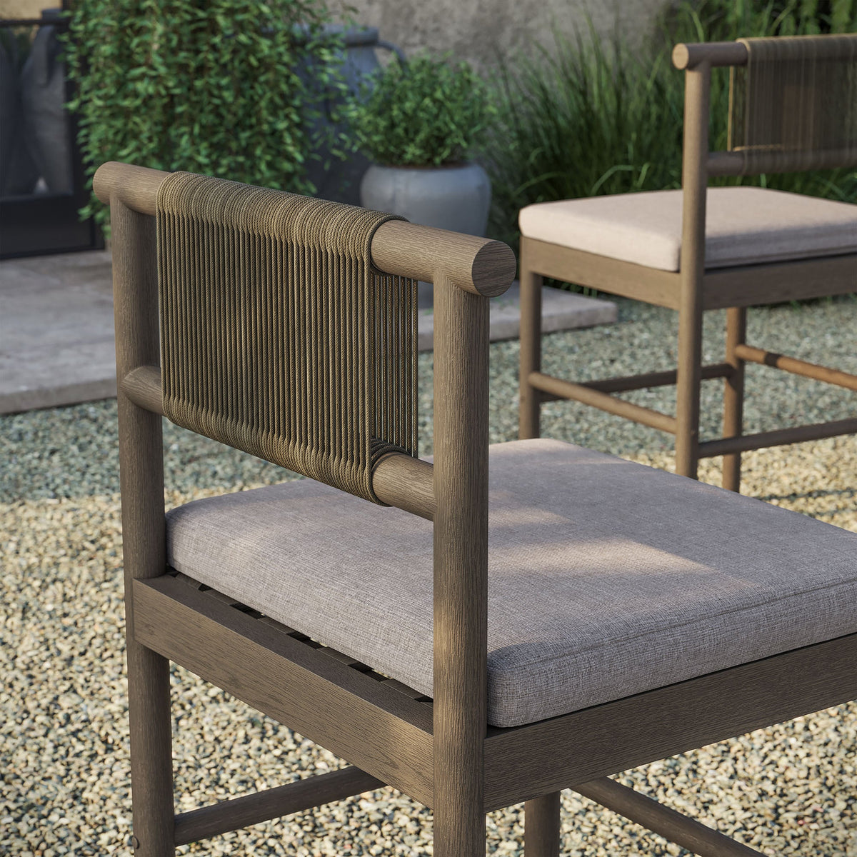Eleni Outdoor Patio Teak Wood Counter Stools Set of 2 by Modway, photo 30 of 30