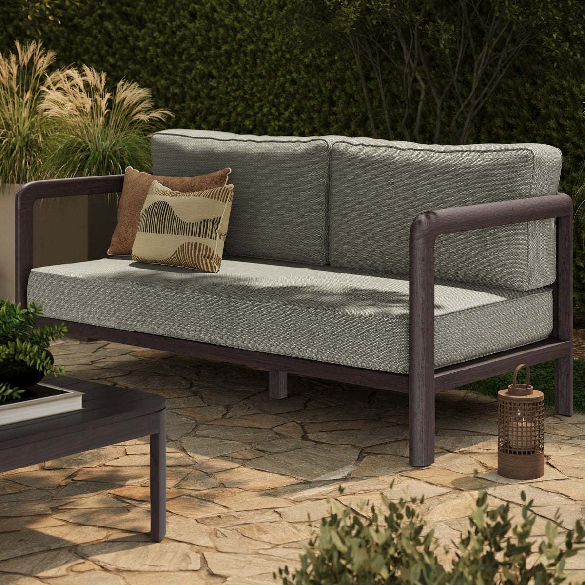 Kona Outdoor Patio Teak Wood Loveseat by Modway, photo 8 of 18