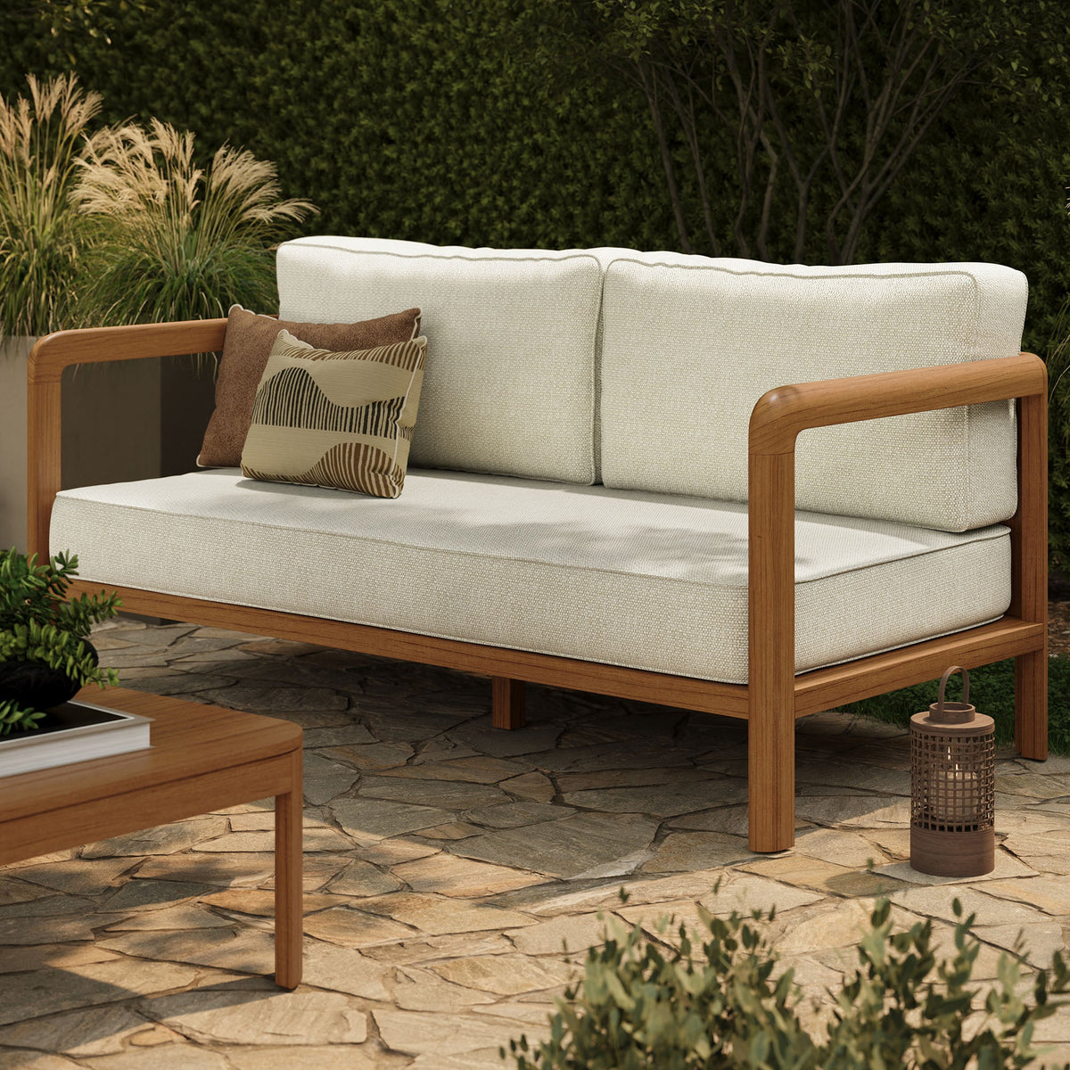 Kona Outdoor Patio Teak Wood Loveseat by Modway, photo 17 of 18