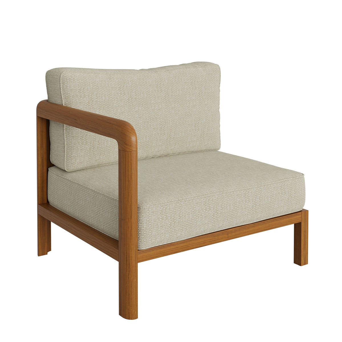 Kona 6-Piece Outdoor Patio Teak Wood Modular Sofa by Modway, photo 19 of 24