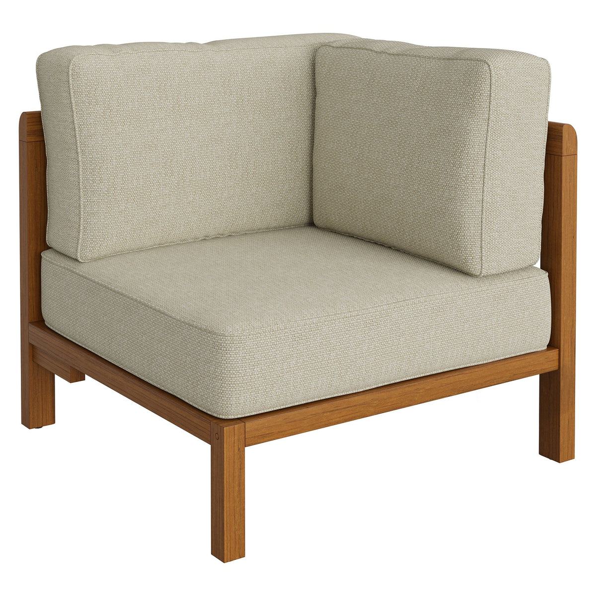 Kona 6-Piece Outdoor Patio Teak Wood Modular Sofa by Modway, photo 21 of 24