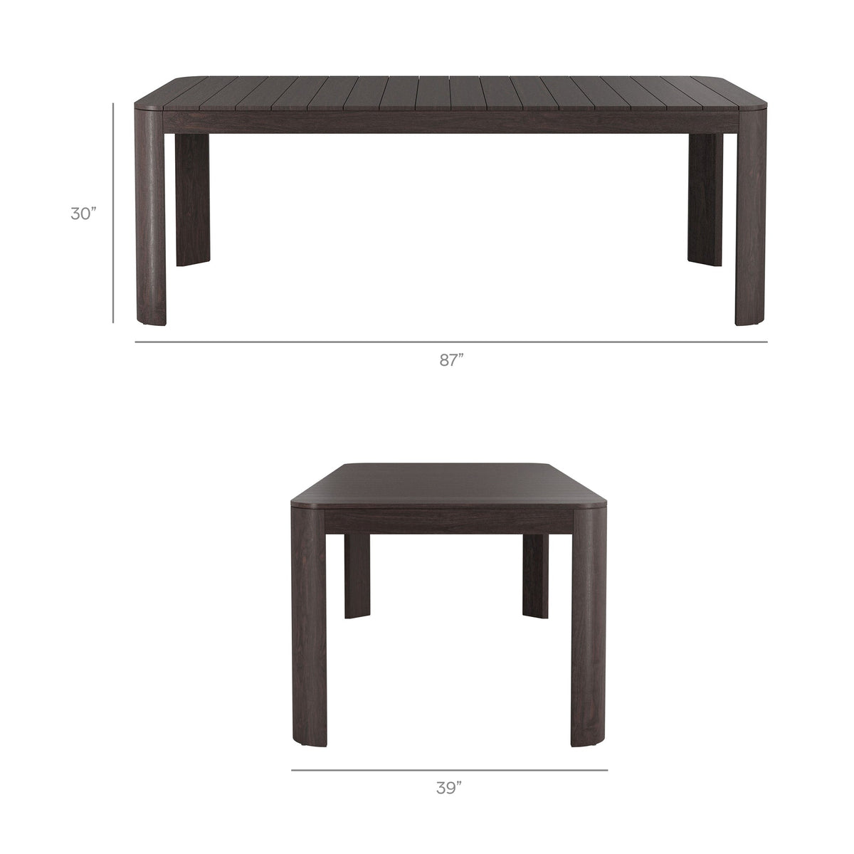 Kona 87 Inch Outdoor Patio Teak Wood Dining Table by Modway, photo 3 of 18