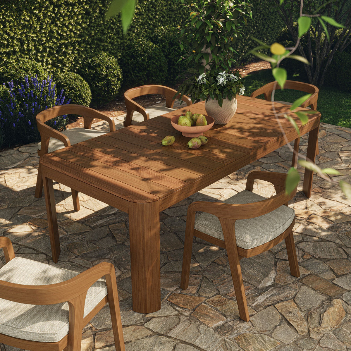 Kona 87 Inch Outdoor Patio Teak Wood Dining Table by Modway, photo 17 of 18