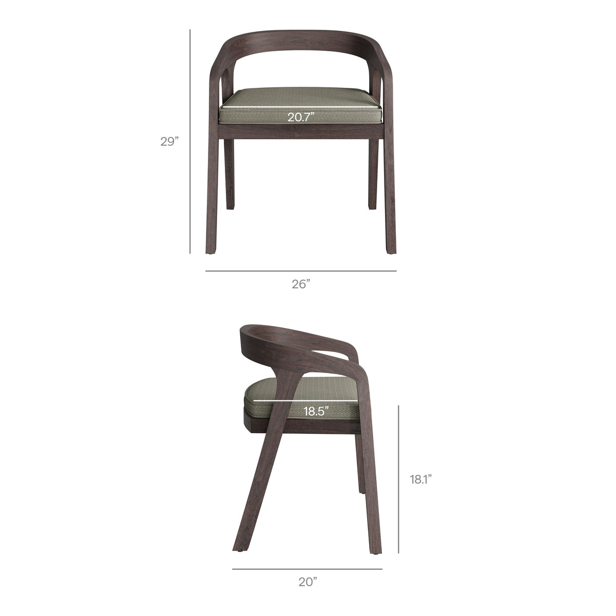 Kona Outdoor Patio Teak Wood Barrel Dining Chair by Modway, photo 3 of 18