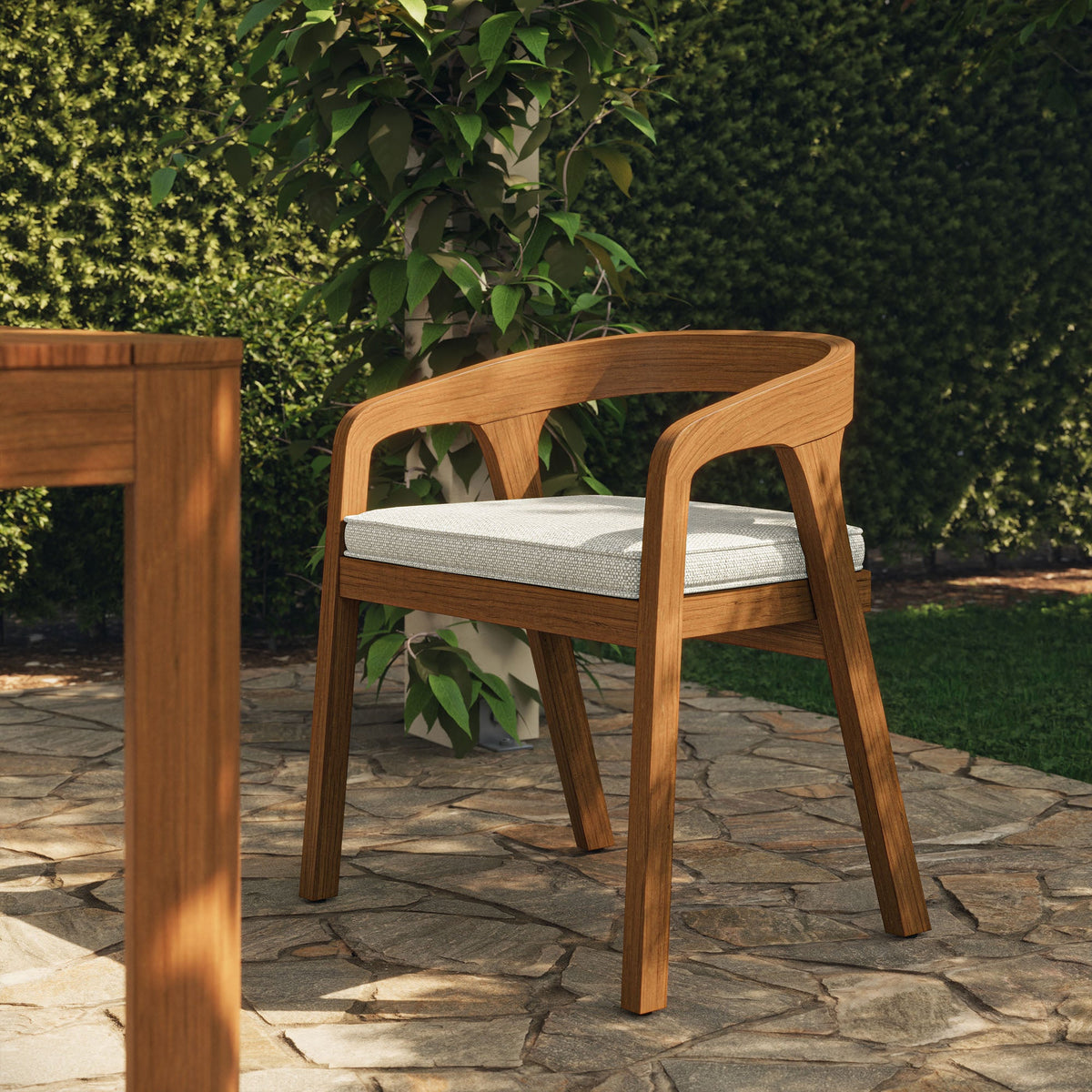 Kona Outdoor Patio Teak Wood Barrel Dining Chair by Modway, photo 17 of 18