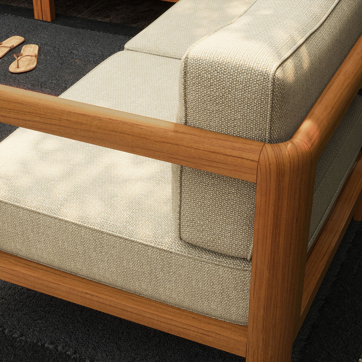 Kona 5-Piece Outdoor Patio Teak Wood Corner Modular Sofa by Modway, photo 24 of 24