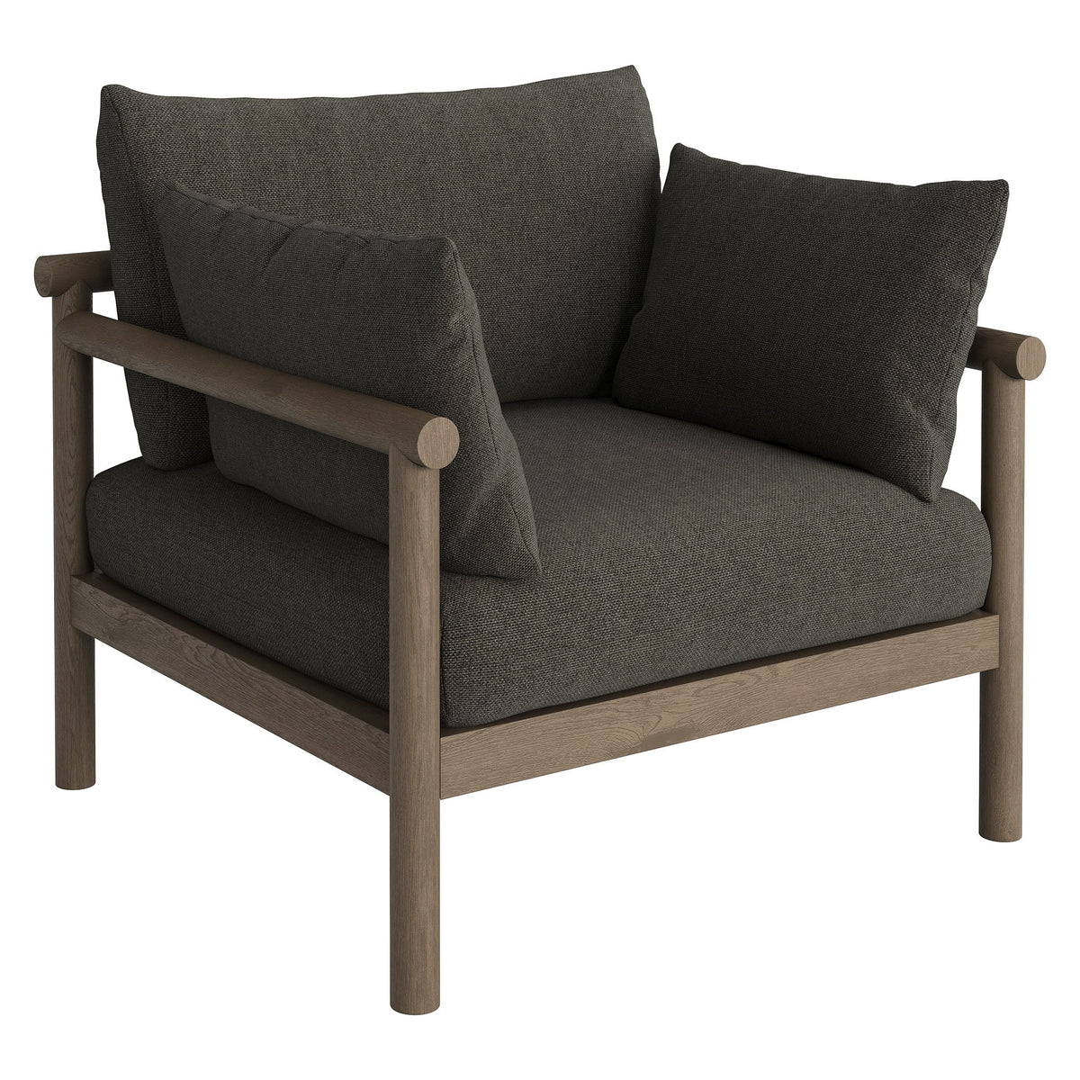 Eleni 2-Piece Outdoor Patio Teak Wood Armchair and Ottoman Set by Modway, photo 15 of 30