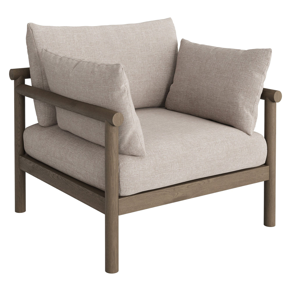 Eleni 2-Piece Outdoor Patio Teak Wood Armchair and Ottoman Set by Modway, photo 25 of 30