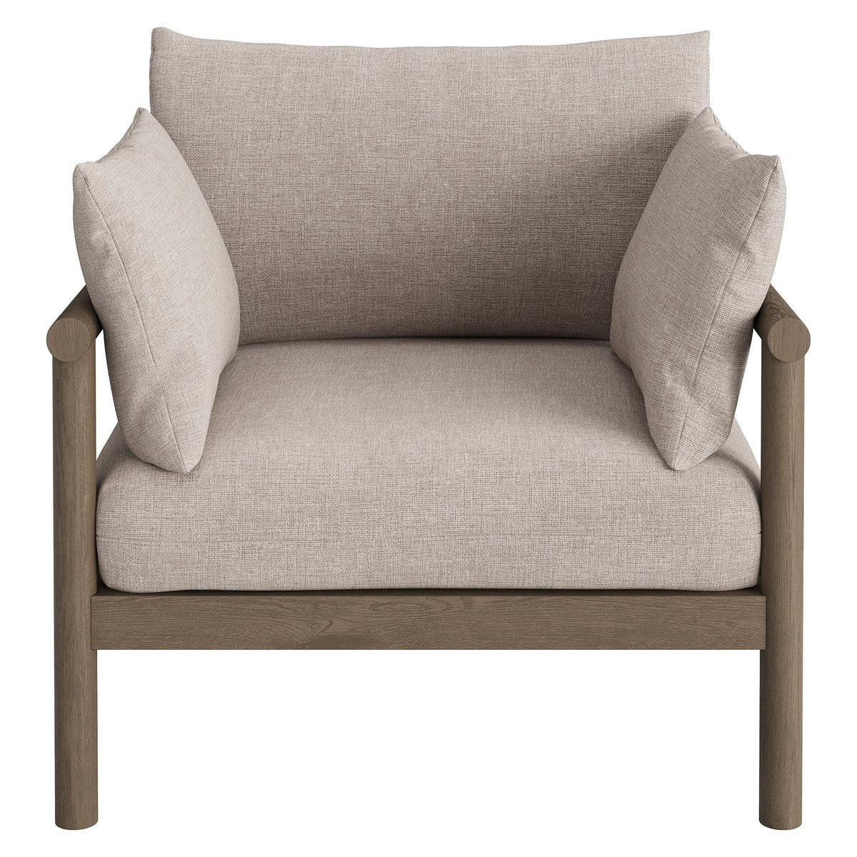 Eleni 2-Piece Outdoor Patio Teak Wood Armchair and Ottoman Set by Modway, photo 29 of 30