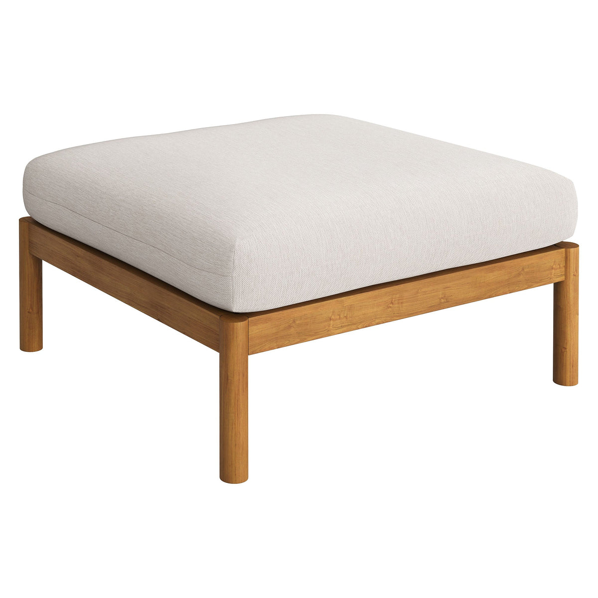 Eleni 2-Piece Outdoor Patio Teak Wood Armchair and Ottoman Set by Modway, photo 6 of 30