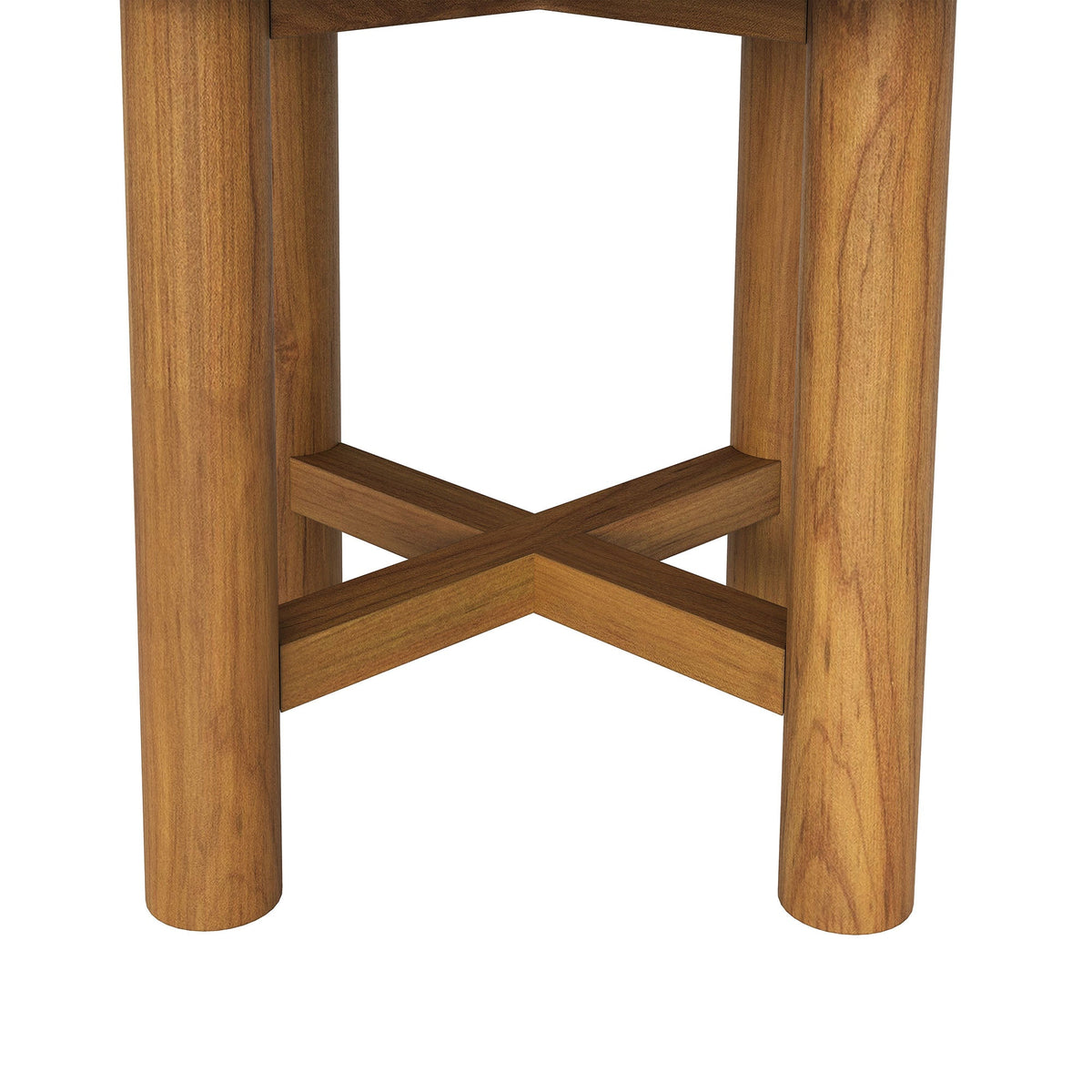 Eleni 20-Inch Round Outdoor Patio Teak Wood Side Table by Modway, photo 6 of 16