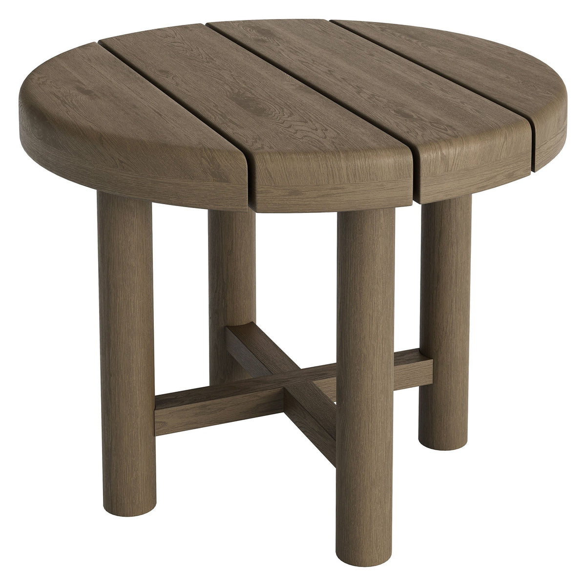 Eleni 20-Inch Round Outdoor Patio Teak Wood Side Table by Modway, photo 9 of 16