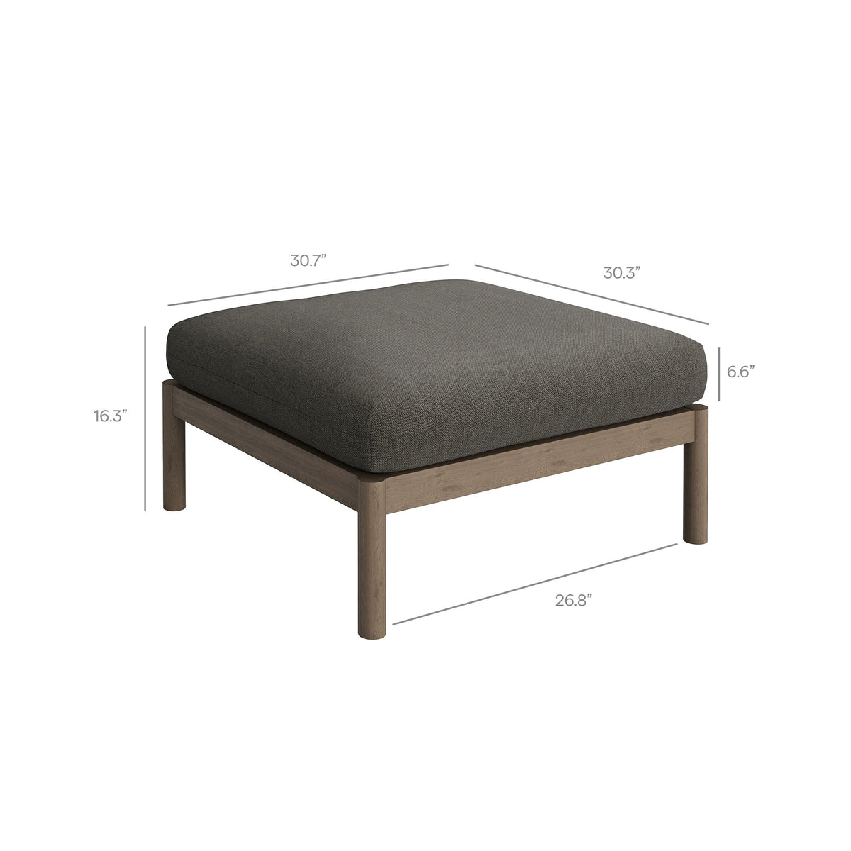 Eleni 2-Piece Outdoor Patio Teak Wood Armchair and Ottoman Set by Modway, photo 14 of 30