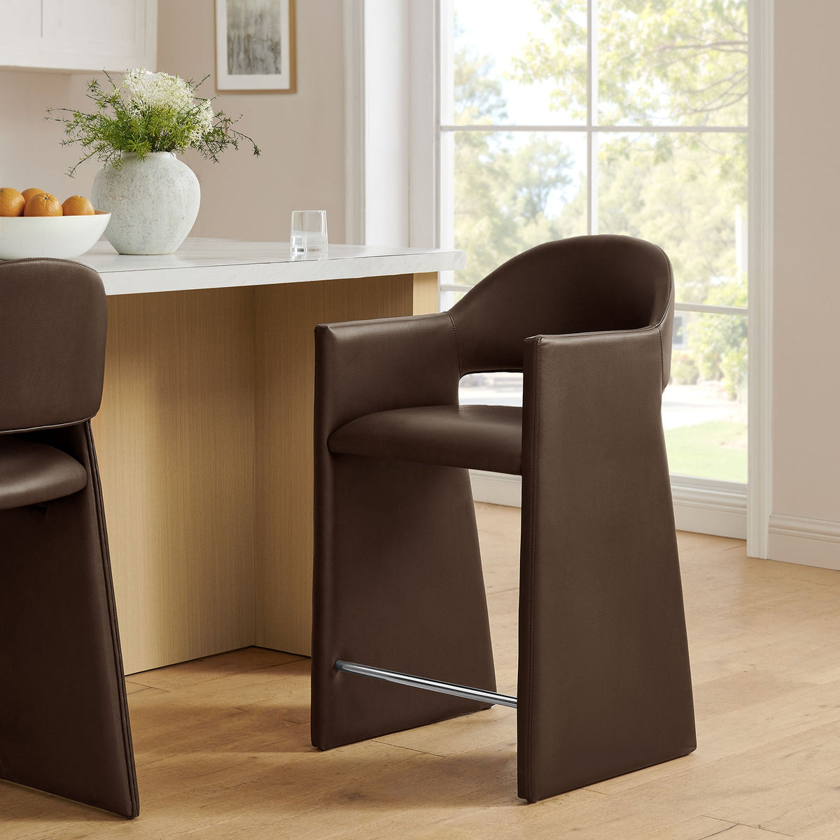 Talia 37 Inch Vegan Leather Counter Stool by Modway, photo 8 of 18