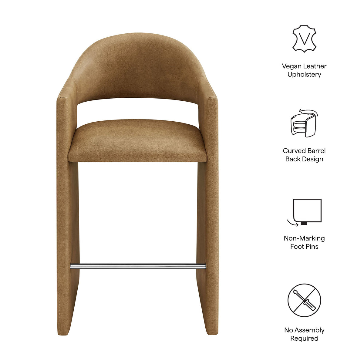 Talia 41 Inch Vegan Leather Bar Stool by Modway, photo 11 of 18