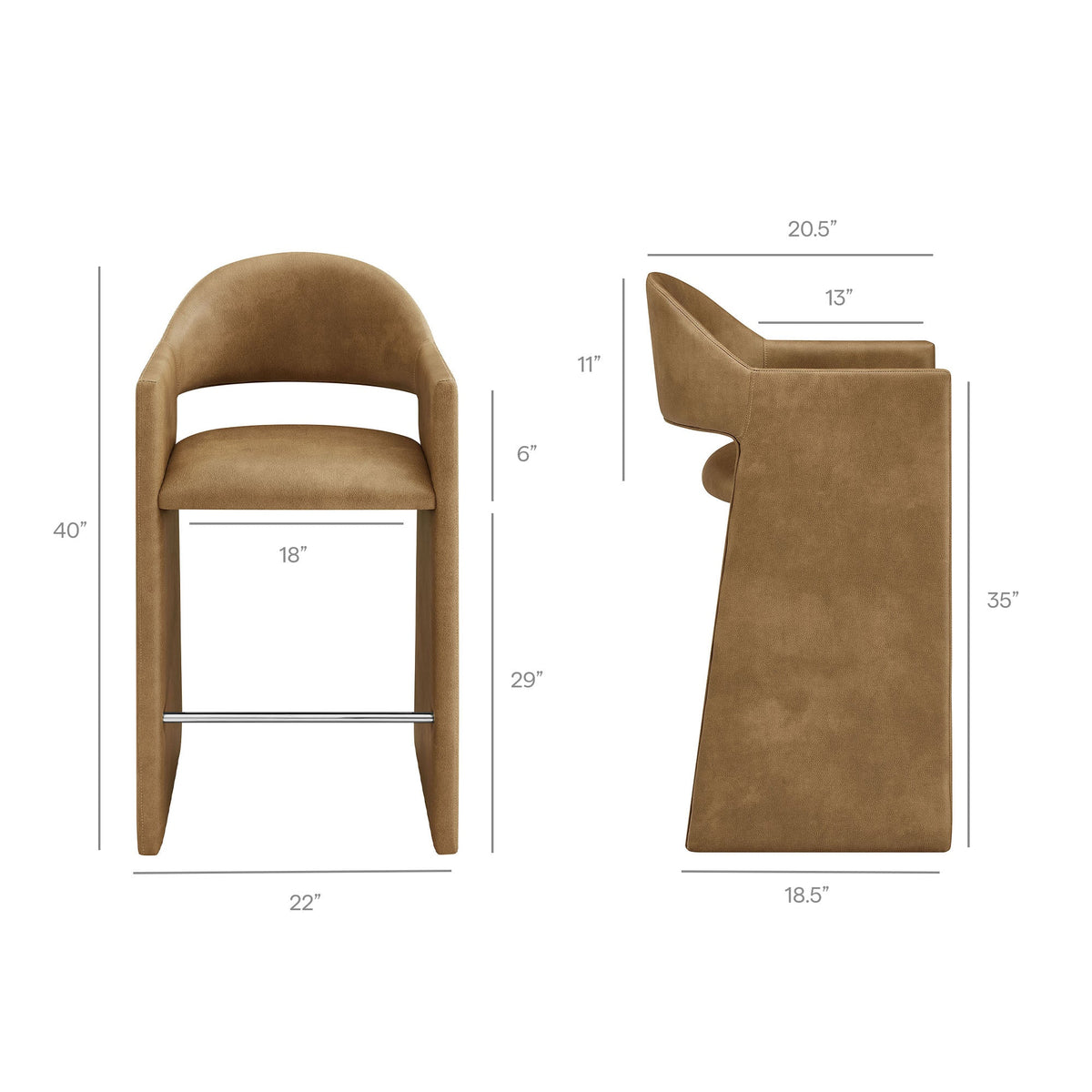Talia 41 Inch Vegan Leather Bar Stool by Modway, photo 12 of 18