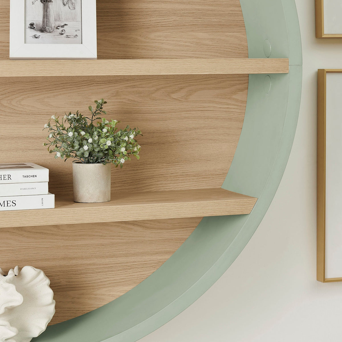 Romy 47" Round Wall Book Shelf by Modway, photo 30 of 30
