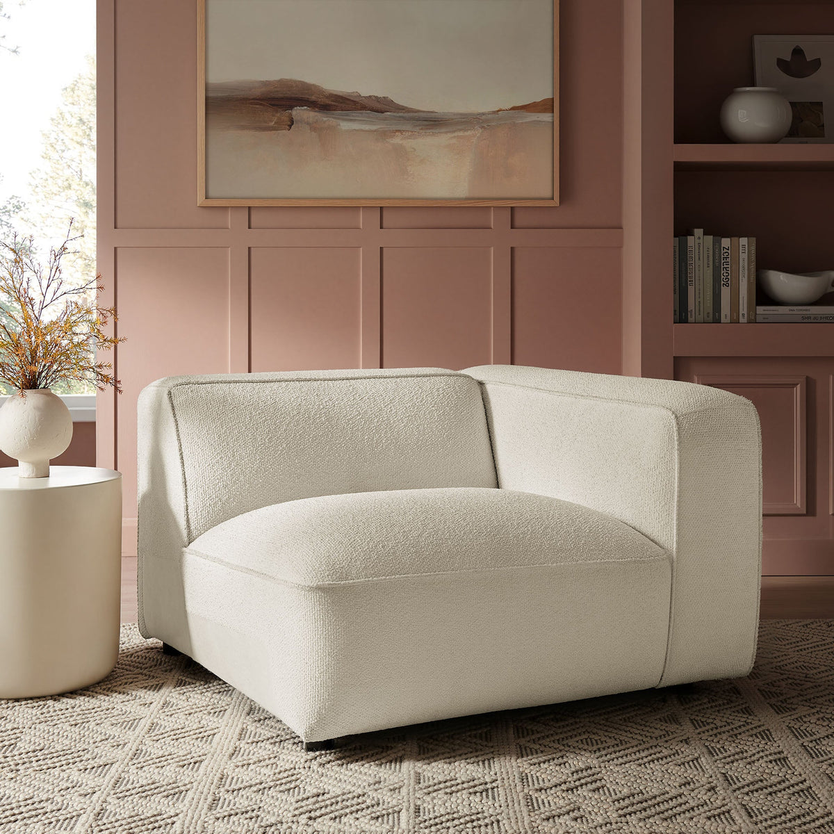 Auren Lattice Bouclé Upholstered Modular Right-Facing Arm Chair by Modway, photo 8 of 27