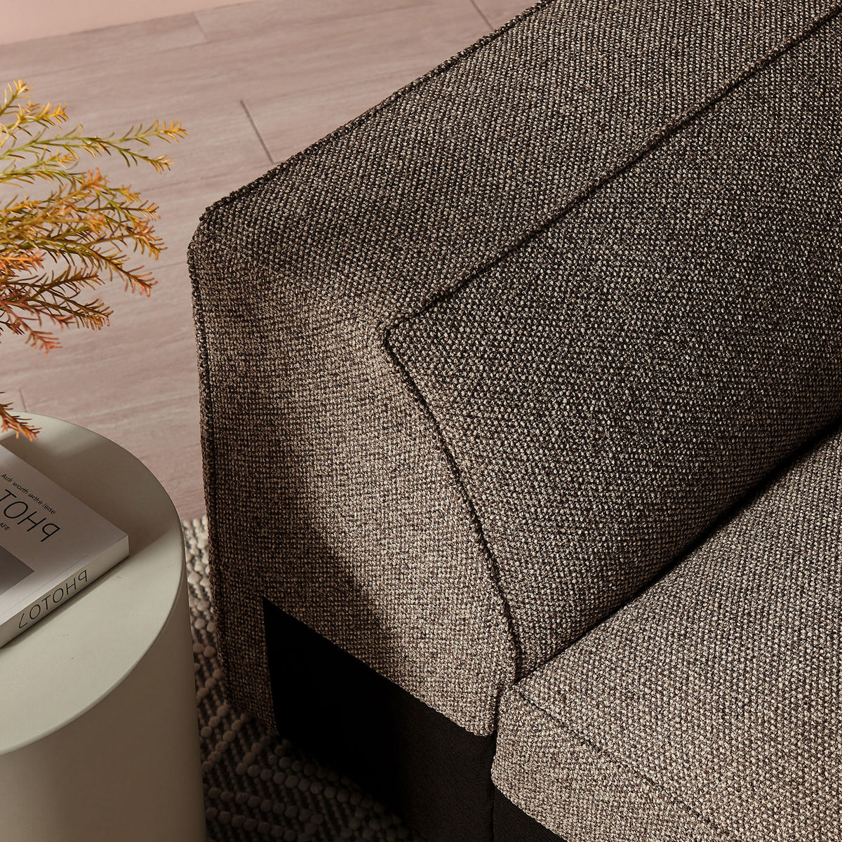 Auren Lattice Bouclé Upholstered Modular Right-Facing Arm Chair by Modway, photo 18 of 27