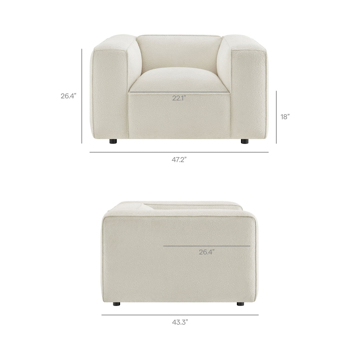 Auren Lattice Bouclé Upholstered Accent Chair by Modway, photo 3 of 27