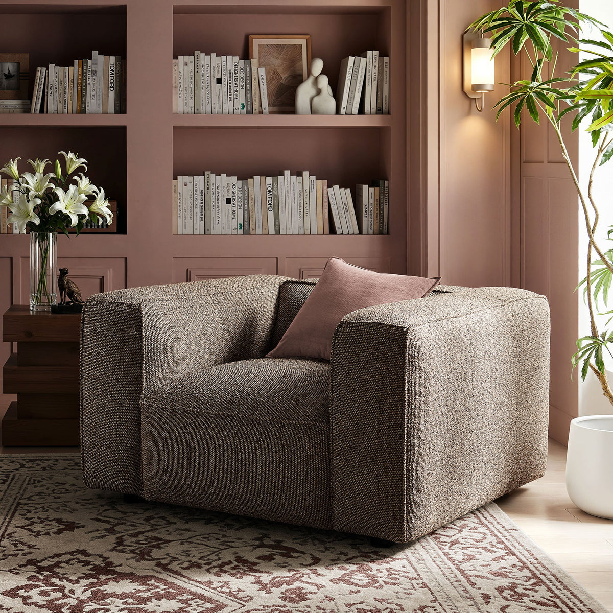 Auren Lattice Bouclé Upholstered Accent Chair by Modway, photo 17 of 27