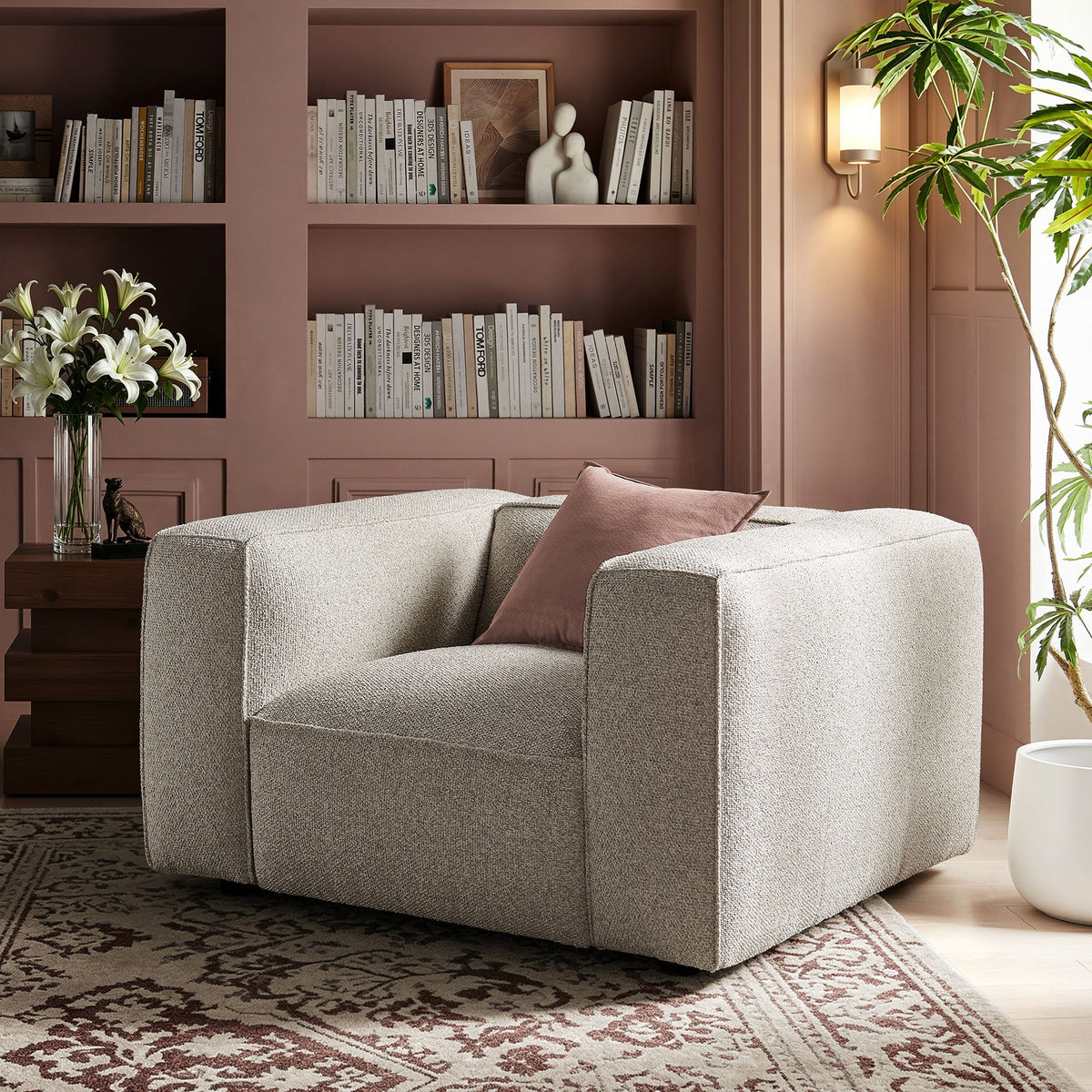 Auren Lattice Bouclé Upholstered Accent Chair by Modway, photo 26 of 27