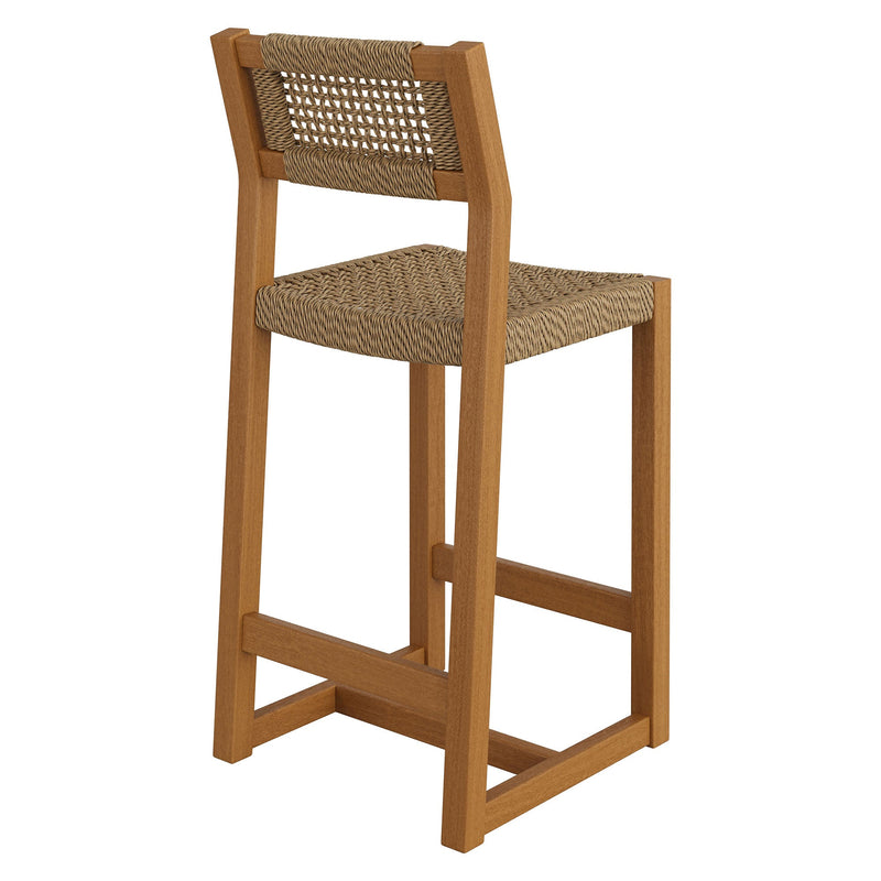 Reed 40 Inch Outdoor Patio Outdoor Teak Wood Counter Stool by Modway, photo 5 of 9