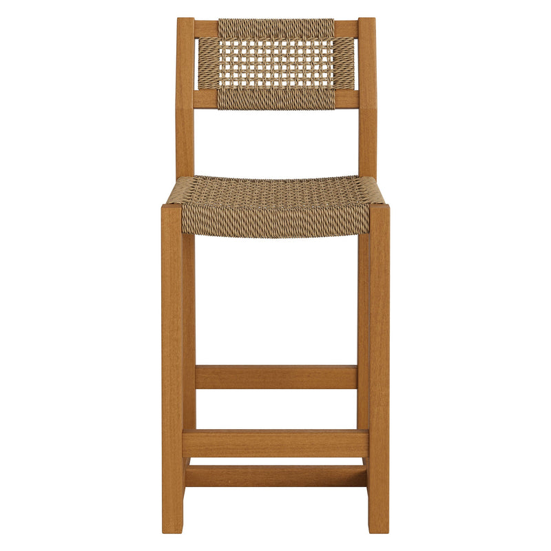 Reed 40 Inch Outdoor Patio Outdoor Teak Wood Counter Stool by Modway, photo 6 of 9