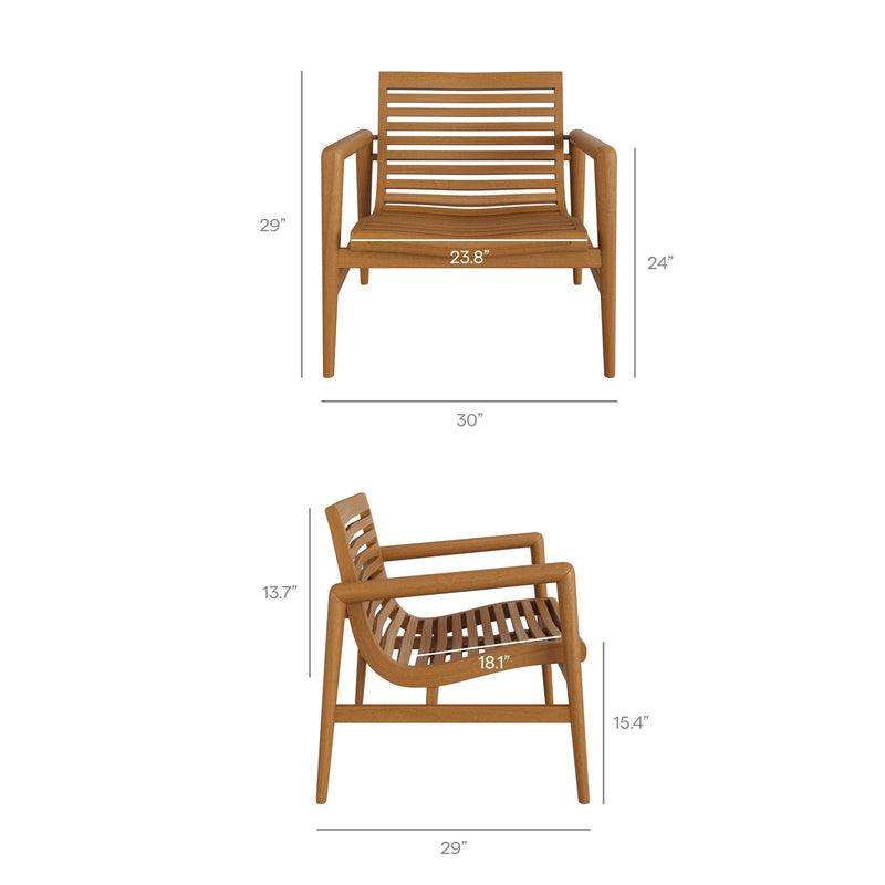 Hayden Outdoor Patio Teak Wood Armchair by Modway, photo 2 of 9