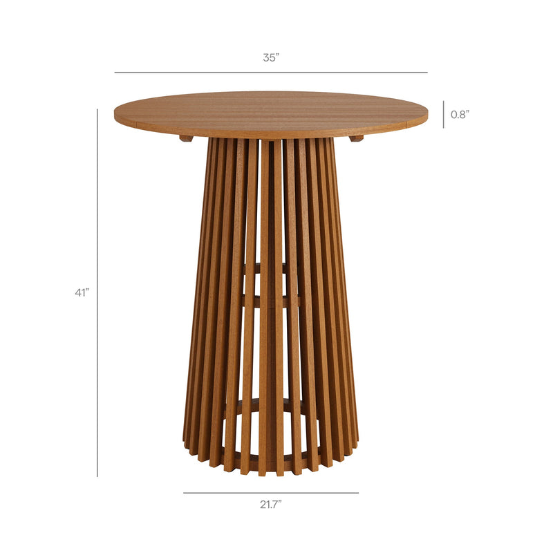 Rowe 5-Piece Outdoor Patio Teak Wood Bar Set by Modway, photo 3 of 7
