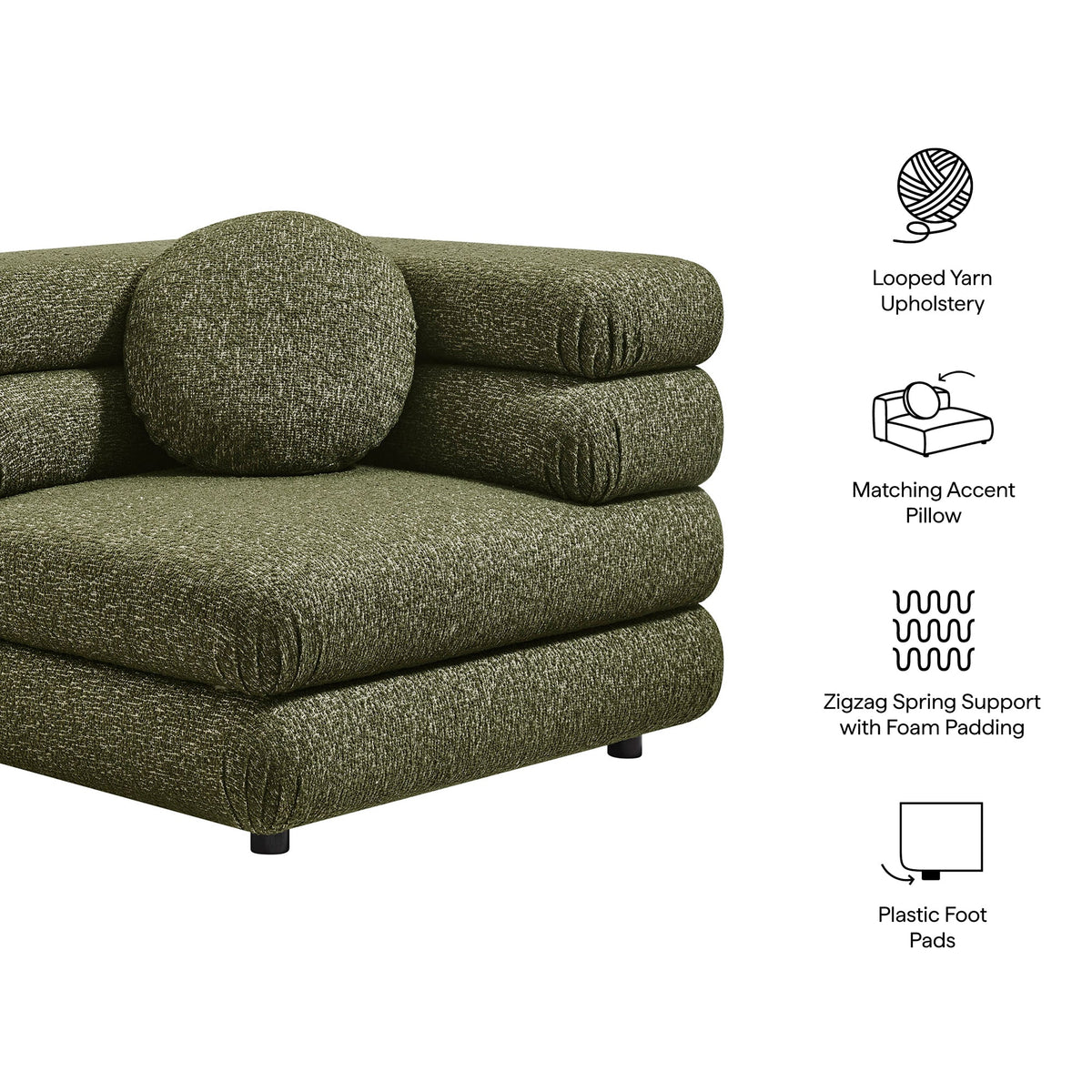 Jubilee Upholstered Modular Corner Chair by Modway, photo 12 of 20