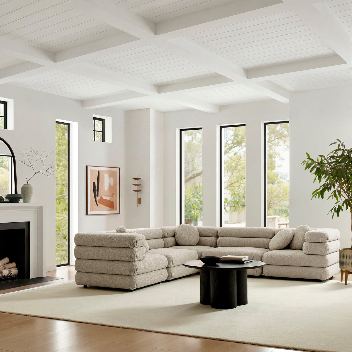 Jubilee 5-Piece Upholstered Modular L-Shaped Sofa Set by Modway, photo 14 of 28