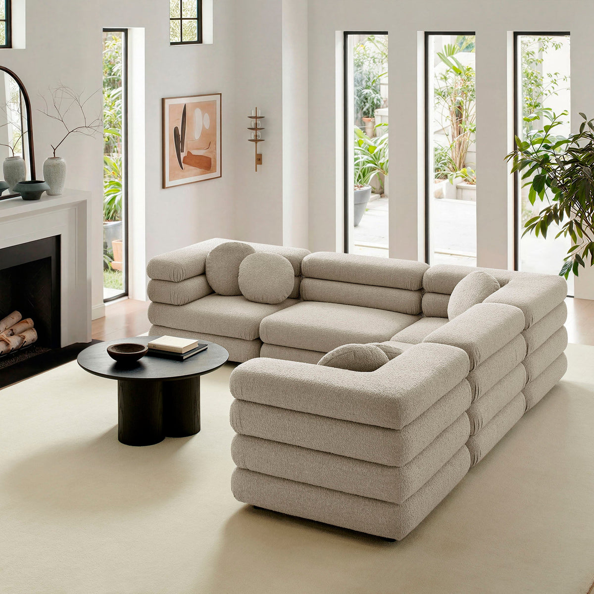 Jubilee 5-Piece Upholstered Modular L-Shaped Sofa Set by Modway, photo 13 of 28