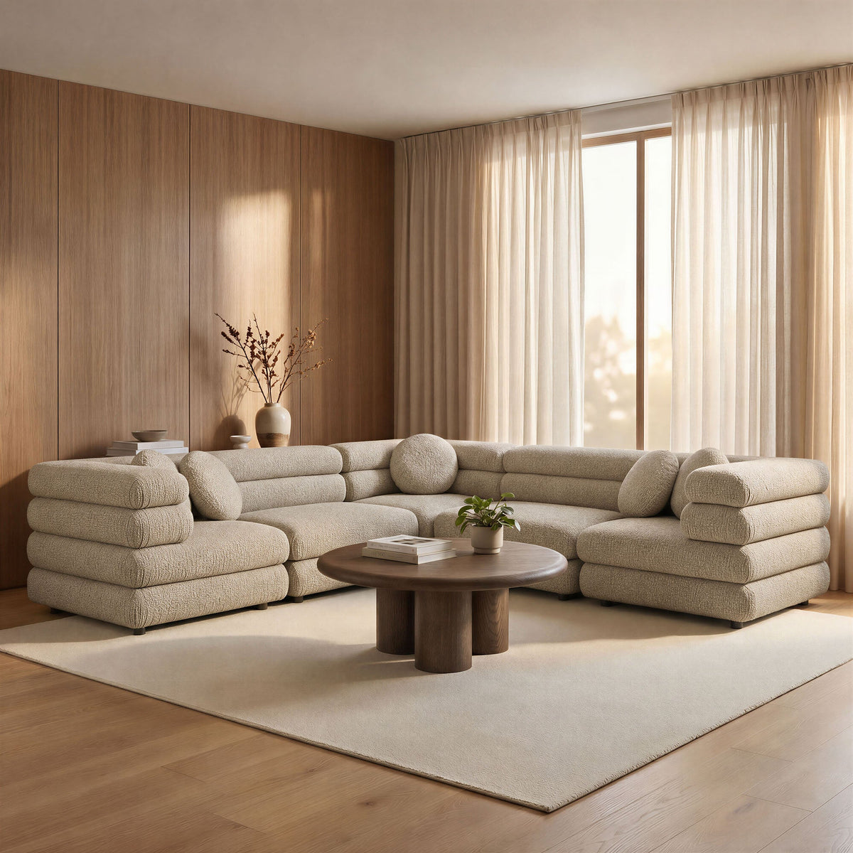 Jubilee 5-Piece Upholstered Modular L-Shaped Sofa Set by Modway, photo 12 of 28