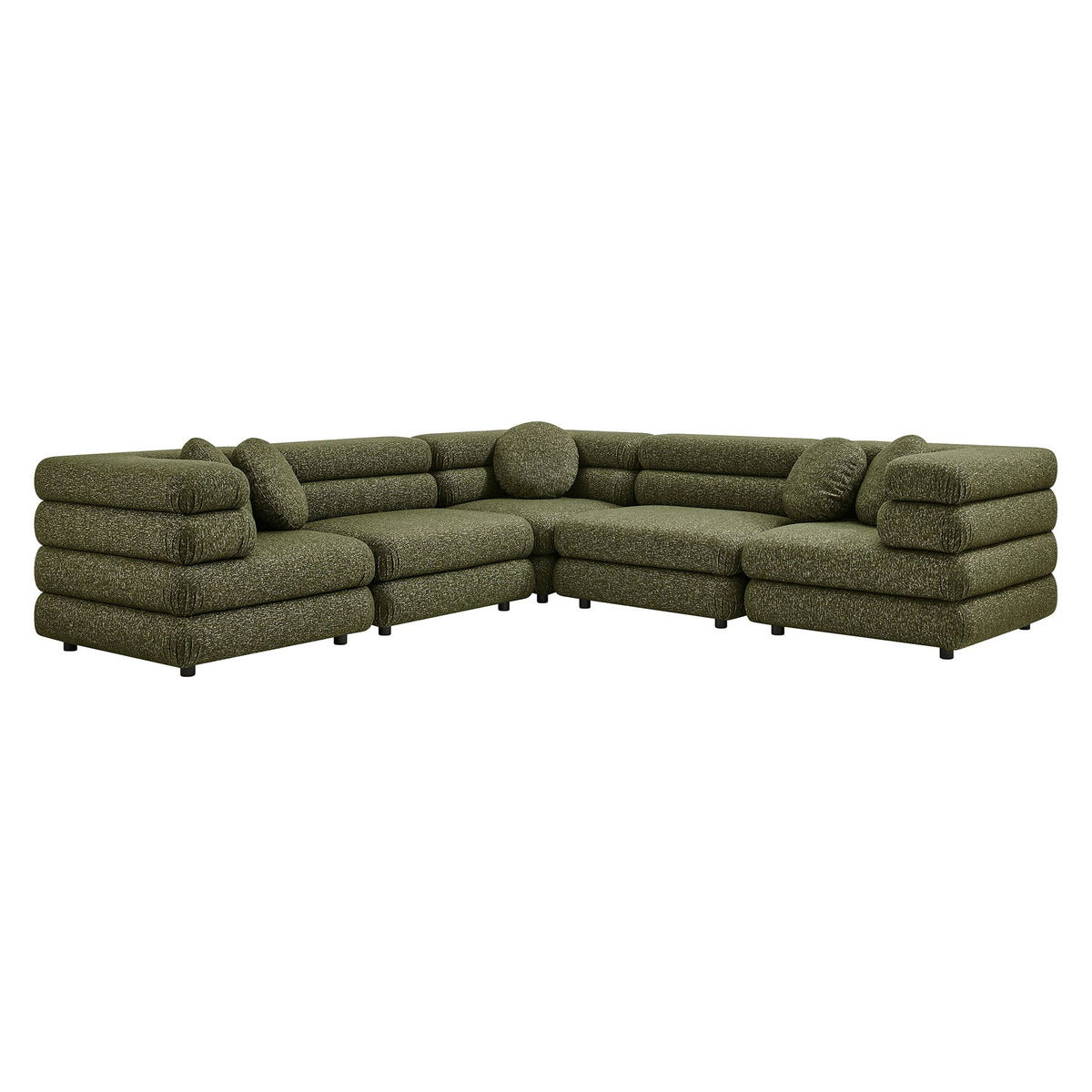 Jubilee 5-Piece Upholstered Modular L-Shaped Sofa Set by Modway, photo 15 of 28